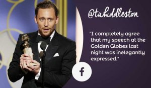 Tom Hiddleston s'excuse pour son discours aux Golden Globes !