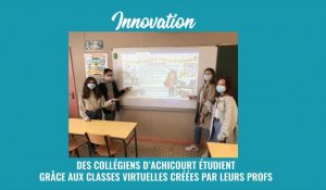 Achicourt : des collégiens étudient grâce aux classes virtuelles créées par leurs profs
