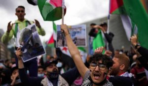 Une manifestation pro-palestinienne à Bruxelles