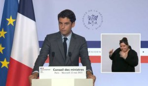 Conflit israélo-palestinien: la France est "préoccupée par la situation" (Attal)