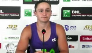 WTA - Rome 2021 - Ashleigh Barty : "Typically you'd move quite seamlessly from here to Paris, kind of structure your days"