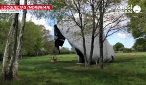 VIDEO. À Locqueltas, la montgolfière finit dans les lignes à haute tension et provoque une coupure de courant