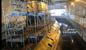VIDÉO. À Saint-Nazaire, le sous-marin Espadon fait coque (presque) neuve