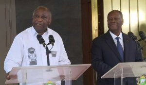 Côte d'Ivoire: le président Ouattara et son ex-rival Gbagbo s'adresse à la presse