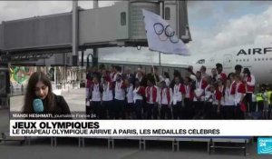 JO 2024 : le drapeau olympique arrive à Paris