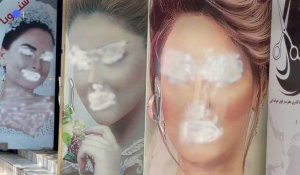 Kaboul: des visages de femmes recouverts sur les devantures des salons de beauté