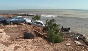 Espagne: des inondations ravagent la ville côtière d'Alcanar