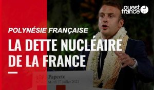 VIDÉO. En Polynésie francaise, Emmanuel Macron admet une dette de l'État pour les essais nucléaires