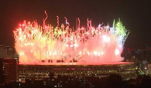 Tokyo-2020 : feu d'artifice en fin de la cérémonie de clôture