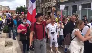 Manifestation des anti-pass sanitaire , à Troyes, samedi 7 août