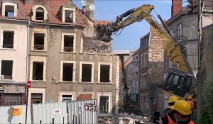 Démolition des bâtiments de la rue Félix-Adam à Boulogne