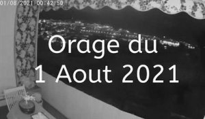 Webcam de l'orage du 1er août, vu depuis un balcon à Nice