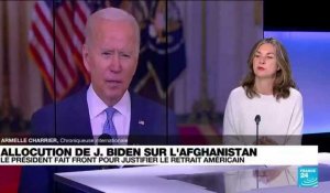 Joe Biden fait front pour justifier le retrait américain d'Afghanistan