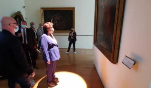 Roselyne Bachelot visite l'exposition François Boucq au musée des Beaux-arts de Lille