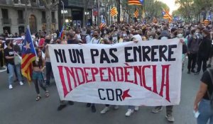 Mobilisation des indépendantistes catalans, 4 ans après le référendum d'autodétermination
