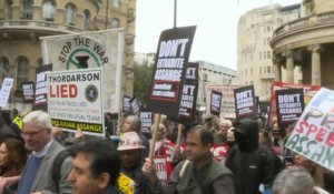 Londres: des soutiens de Julian Assange manifestent avant le jugement en appel