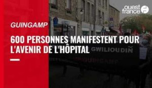 VIDÉO. Manifestation pour l'hôpital de Guingamp