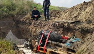 Déminage d'une bombe retrouvée sur un chantier à Marck