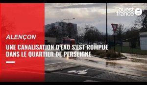VIDÉO. Une rupture de canalisation à Alençon inonde les rues