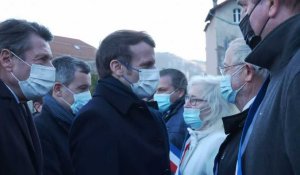 Emmanuel Macron à la rencontre des élus de la vallée de la Roya