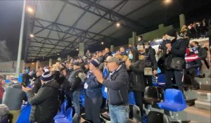 Dunkerque: les supporters de l'USLD mettent l'ambiance dans la nouvelle tribune du stade