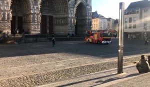Amiens les pompiers sollicités pour des déclenchements intempestifs de l’alarme incendie de la cathédrale d’Amiens.