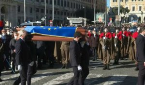 Rome : le cercueil de David Sassoli arrive à la basilique Sainte-Marie-des-Anges-et-des-Martyrs