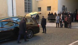 Italie : Le cercueil du président du Parlement européen David Sassoli arrive au Capitole