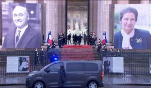 Macron et Von der Leyen à une cérémonie d'hommage à Jean Monnet et Simone Veil au Panthéon