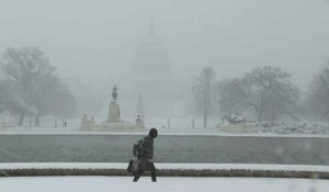 Tempête hivernale à Washington: le Capitole sous la neige