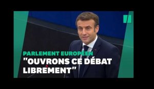 Devant le Parlement européen, Macron défend l'avortement et l'environnement