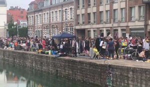 Braderie de Lille : ambiance quai du Wault