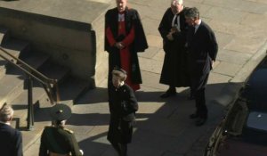 La princesse Anne et son mari arrivent à la cathédrale Saint-Gilles pour une dernière veillée