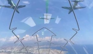 Huit avions de la "Saudi Haw" dans le ciel de la Côte d'Azur