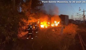 Point-Sainte-Maxence. Un wagon prend feu près de la gare