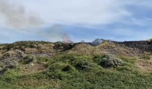 Le Portel : un feu de végétation près du parc de la Falaise
