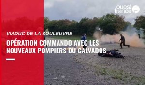 VIDÉO. Opération commando avec les nouveaux pompiers du Calvados