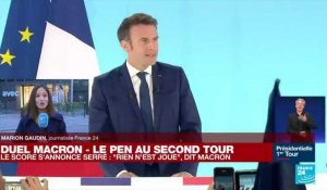 Présidentielle 2022 : face à Le Pen, "rien n'est joué" pour Macron