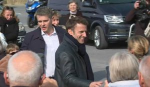 Présidentielle: Emmanuel Macron quitte le Touquet après avoir voté au premier tour
