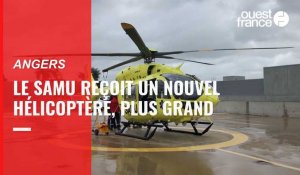 VIDÉO. Le CHU d'Angers s'équipe d'un nouvel hélicoptère, plus grand