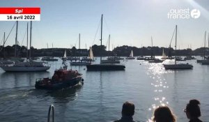 VIDÉO. Spi Ouest-France. À La Trinité-sur-Mer, la Grande parade vient de s’élancer ce samedi matin 