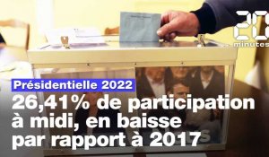 Présidentielle 2022 : 26,41% de participation à midi, en baisse par rapport à 2017