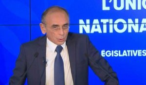 Zemmour appelle à "l'union nationale" pour les législatives