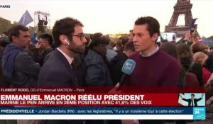 Macron réélu président : "la France est sauvé", les militants macronistes rassurés