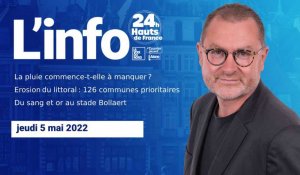 Le JT des Hauts-de-France du jeudi 5 mai 2022