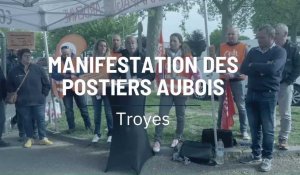 Manifestation des postiers aubois