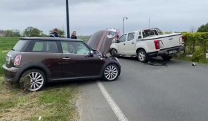 Violente collision rue Pasteur à Saint-Etienne-au-Mont