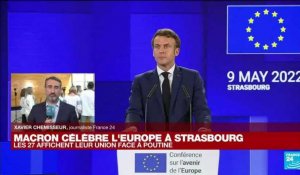 Emmanuel Macron célèbre l'Europe à Strasbourg
