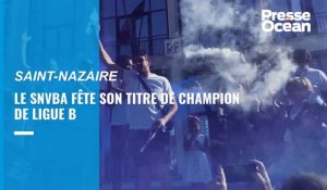 VIDÉO. Saint-Nazaire : les volleyeurs du SNVBA fêtent leur titre devant la mairie