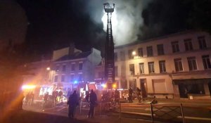 Incendie d'une maison rue Faubourg de Roubaix à Lille